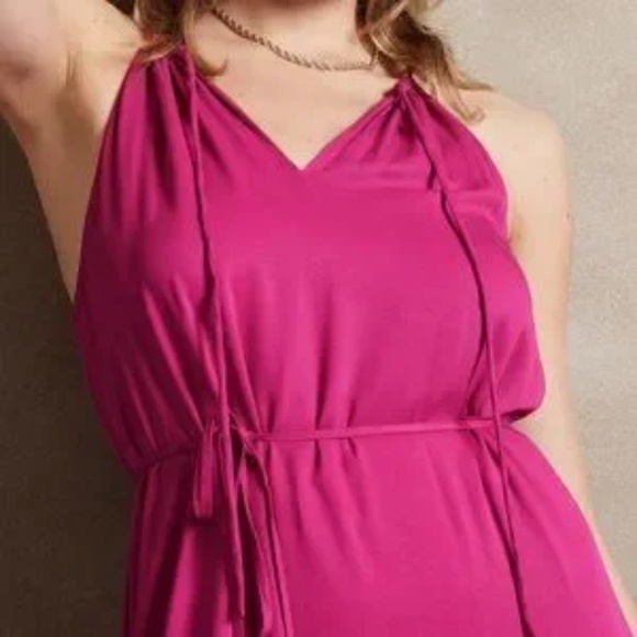 Banana Republic Halter Flouncy Maxi Dress in BLACK NWT - Picture 5 of 8